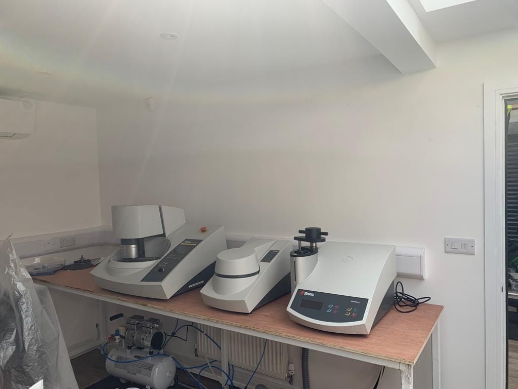 First stage of Apex with Metallography Lab Machines